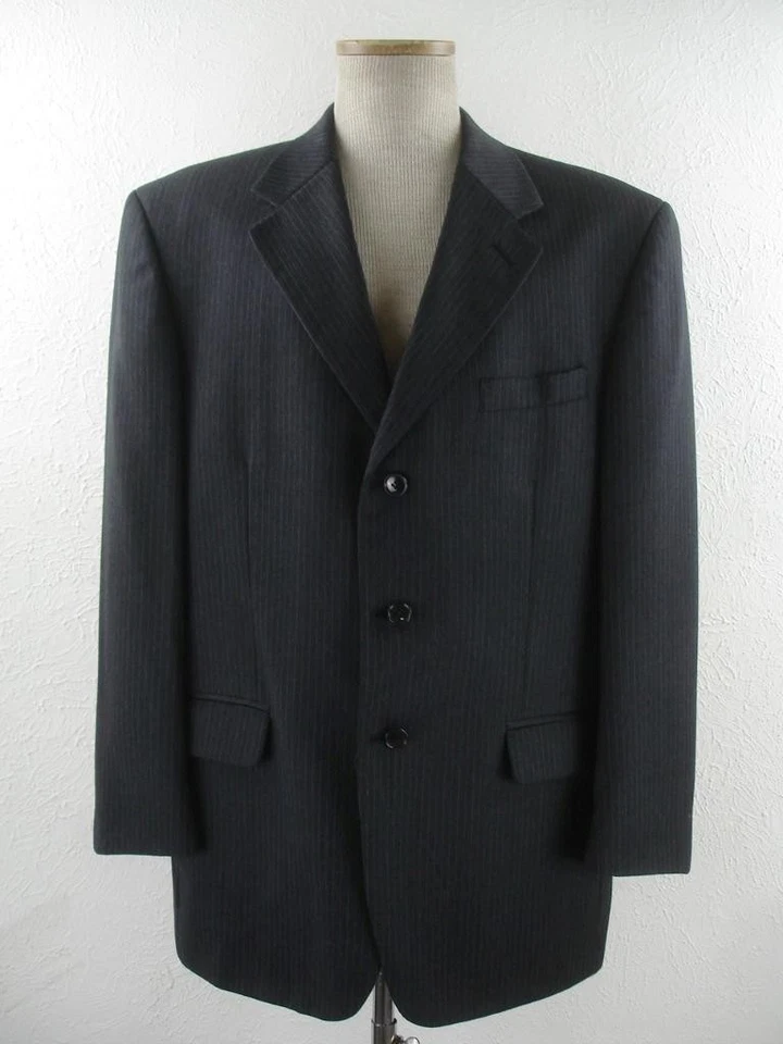 Pantalones de traje para hombre 42R Jones New York Golden Fil gris carbón 3 botones 2 piezas de colección Foto 2 de 4