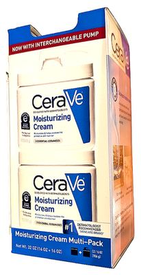 Cerave Moisturizing Cream Multipack 16 Oz Pump + 16 Oz Refill 2