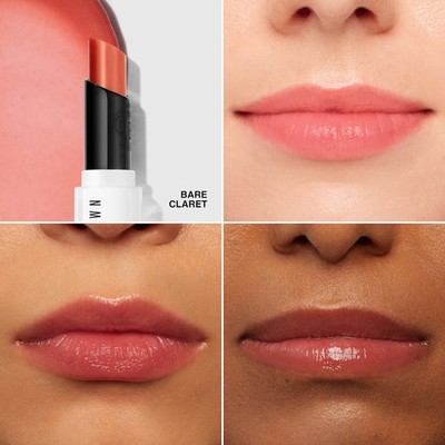 NIB Extra Lip Tinted Balm with Plumping + Peptide Technology, BARE CLARET, red