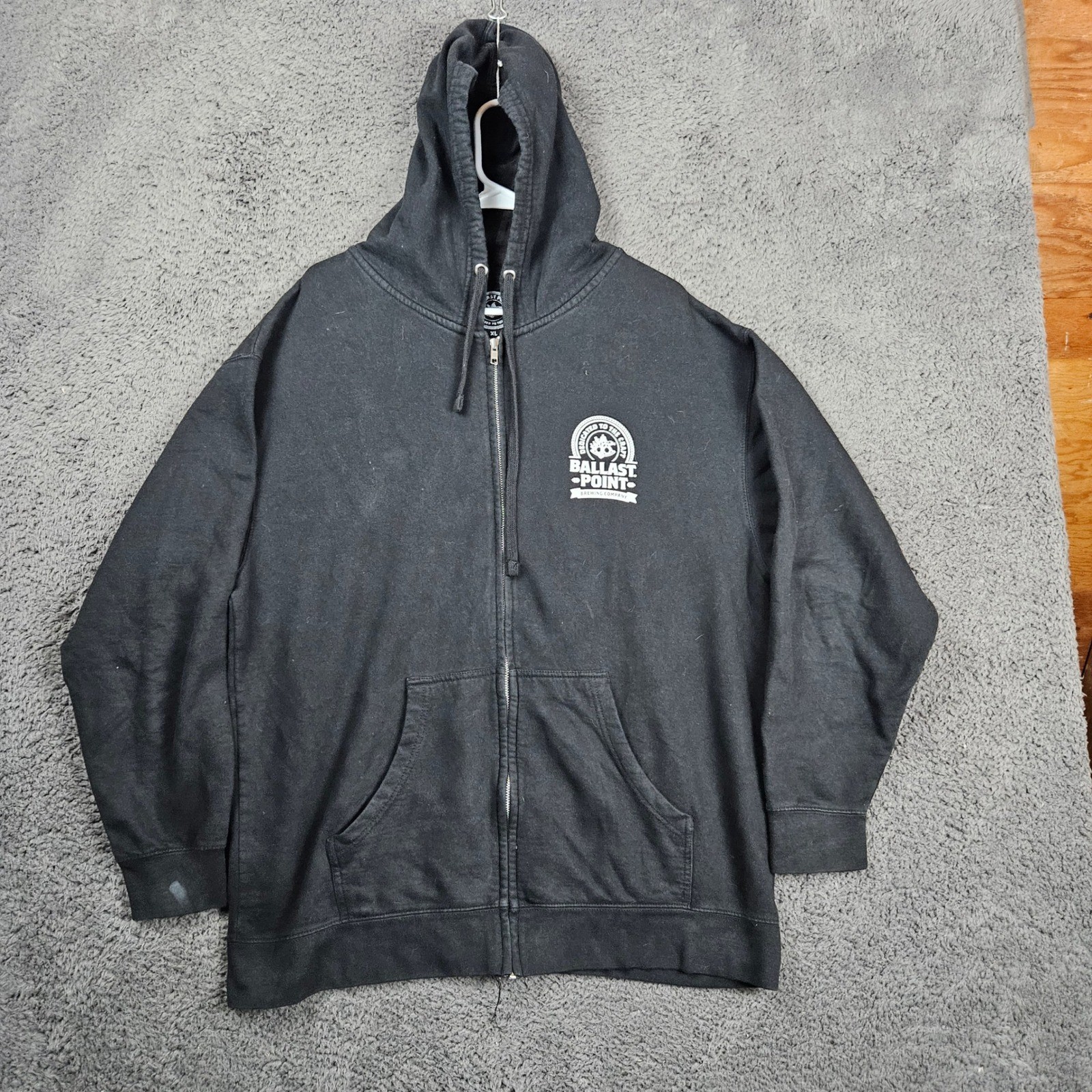 Ballast Point Brewing Company Black Full Zip Hoodie Mens XL Casual Activewear