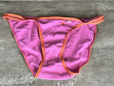 VINTAGE JASMINE AND GINGER DILLARDS COTTON STRETCH DOUBLE STRING BIKINI M Y2K