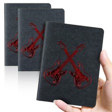 3pack Pocket notebook Small Journal Mini notepad, Black Soft Cover, 4 x 5.5 i...