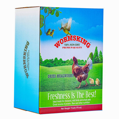 Wormsking 11 Lbs Dried Mealworms Non Gmo High Protein Treat For Chicken Duck