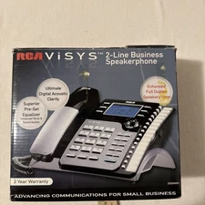 NEW - RCA ViSys 25204RE1 2-A Line Corded Business Full Duplex Speakerphone