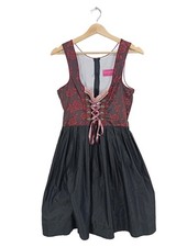 GOLDEN TRACHTEN Dirndl Damen Trachtenmode Gr. DE 36 rot-schwarz Casual-Look