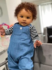 26 Inch Lifelike Reborn Baby Dolls Cloth Body African American Toddler Nice Gift
