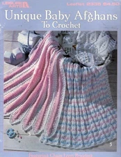 VTG !! LEISURE ARTS UNIQUE BABY AFGHANS TO CROCHET 6 DESIGNS HTF