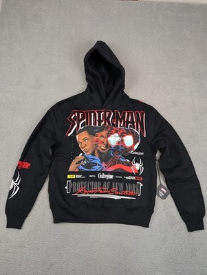 Civil Regime Marvel Spider Man Hoodie Mens Small Black Miles Chaos Oversized New
