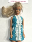 Vintage 1965 Mattel Barbie/Francie #1274 "ICED BLUE" Blue Dress w/Lace Trim ~ VG