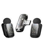 Wireless Lavalier Microphone for iPhone iPad Android with Charging Case,Lapel...
