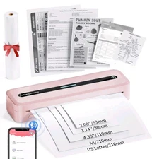 COLORWING Portable Printers Wireless for Travel, 300DPI Mini Compact Inkless...