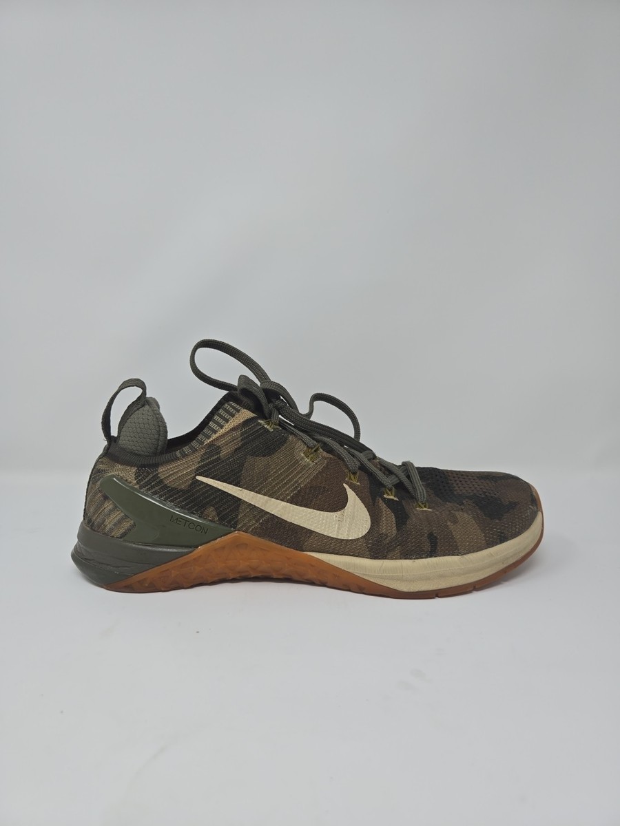 Nike Shoes Mens Metcon DSX Flyknit Army Camo Olive Green Cross Training