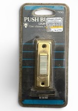 Trine 715G Lighted Doorbell Push Button   Gol...