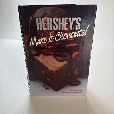 Hersheys Make it Chocolate 1987 Spiral Bound Vintage Cookbook Advertising Recipe