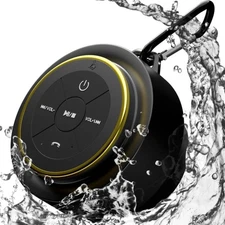 Waterproof Bluetooth Shower Speaker IPX7 Portable Mic Clip
