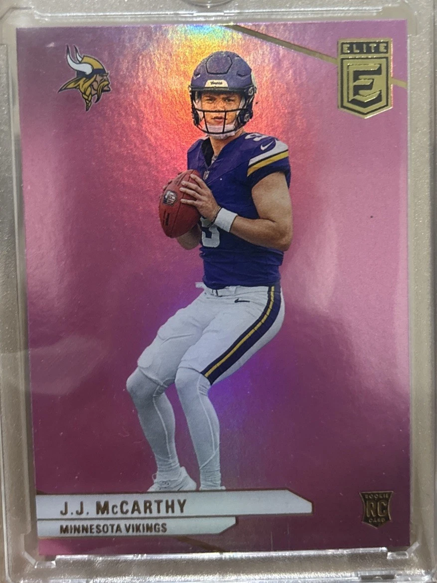 2024 Donruss Elite #105 J.J. McCarthy Pink
