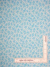 Glacier Blue Wildflower Fields Floral Flower Cotton Fabric Santee By The yard