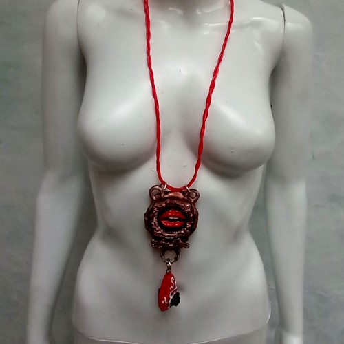 Marilyn Monroe Necklace Talisman Amulet Fashion Charm Jewelry Pendant Mouth Icon - Picture 11 of 24