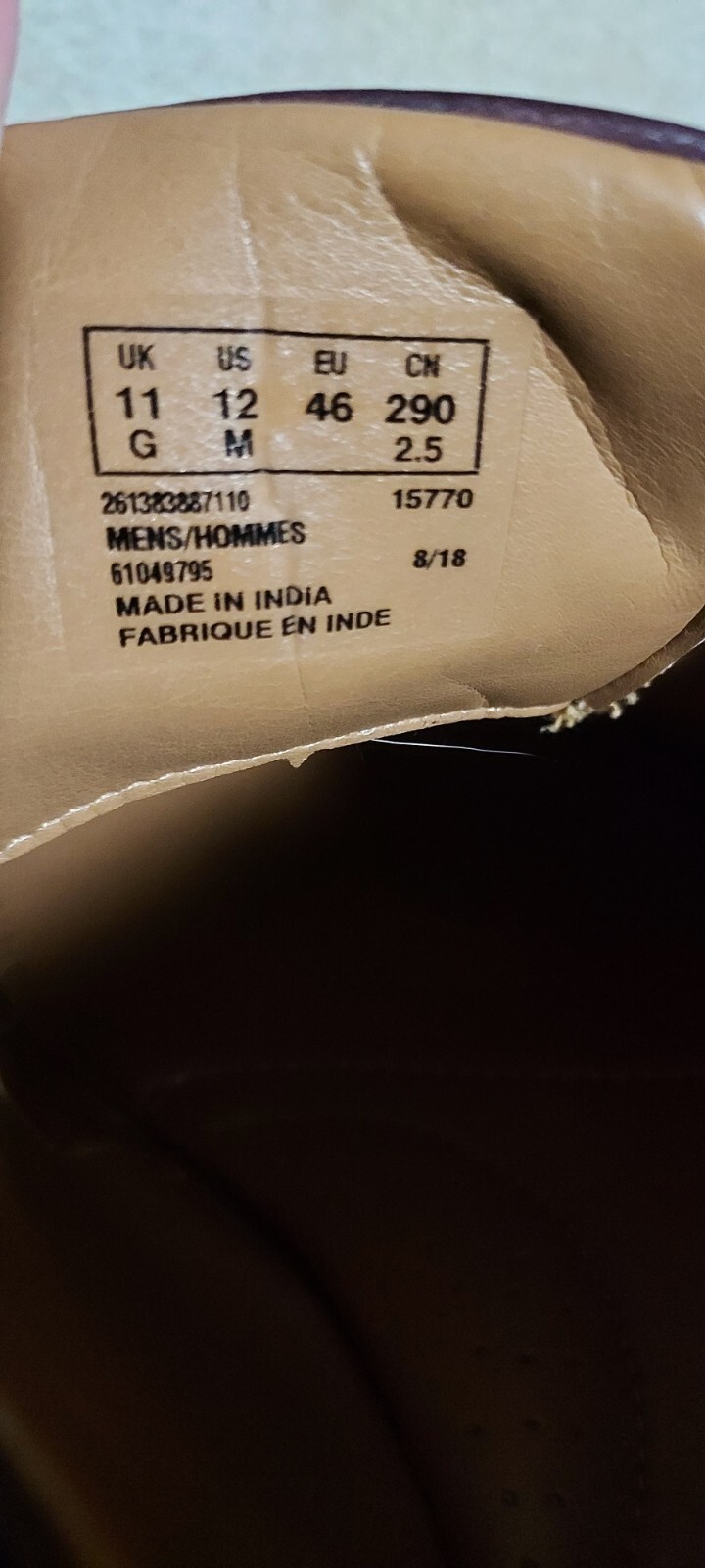 SAOLA Scarpe eleganti Clarks Collection Oxford da uomo in pelle con punta a cappuccio taglia 12 M colore marrone