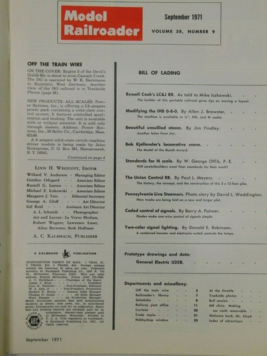 Model Railroader Trains Pacific Railway Tenshodo Roco SEP 1971 Vintage Magazine - Picture 4 of 4