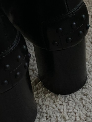 Tod's Ankle Boots Black Leather Silver Tone Side Zip EU Size 40/US 9-10? NWOB - Picture 5 of 8