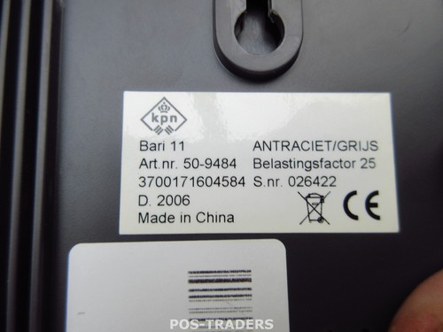 Kpn Bari 11 Antraciet Grey 509484 Telefon Phone Telefoon Office Phone + HANDSET - Afbeelding 2 van 2