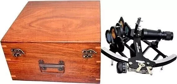 Antiguo Sextante Nautico Marino 9" Tamaya Navegación Funcionando Negro Foto 3 de 4