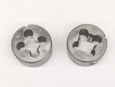 2 Vermont American 7/16-20 NF Round Dies 1" OD Solid Die CS Carbon Steel USA