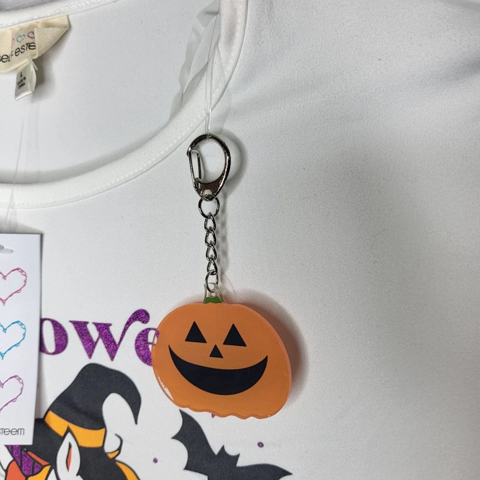 Nueva Camisa Niñas Autoestima Manga Larga Unicornio Halloween Talla L Top Blanca Cómoda Foto 3 de 4