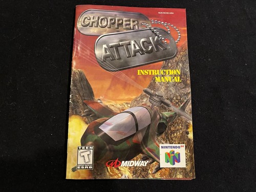 Chopper Attack (Nintendo 64, 1998) Box Manual Complete CIB N64 - Picture 6 of 15