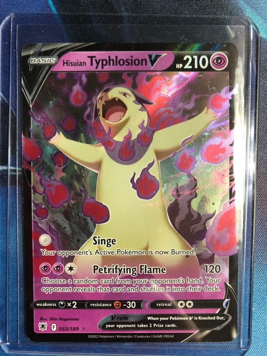 typhlosion v pokemon card value Pokémon TCG Hisuian Typhlosion V SWSH