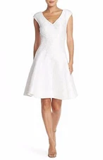  Julia Jordan Jacquard Fit & Flare Dress( Size 10)