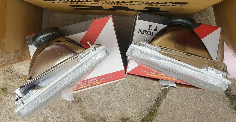 NEOLITE PHARE AVANT DROIT GAUCHE POUR FIAT DUCATO PEUGEOT J5 CITROEN C25 1981- - Photo 3/3