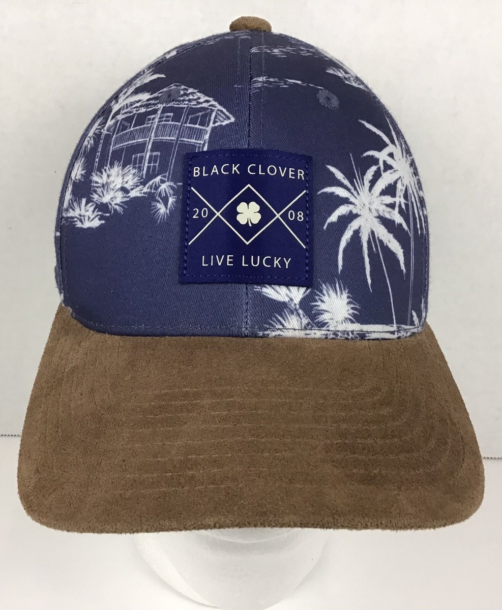 110 Black Clover Live Lucky Top Golf Palms Patch Navy Adjustable Golf Hat  Cap