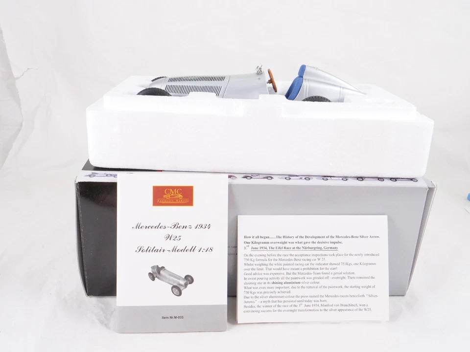 CMC M-033 MERCEDES-BENZ W25 1934 1/18 neuf en boite - Photo 4/4