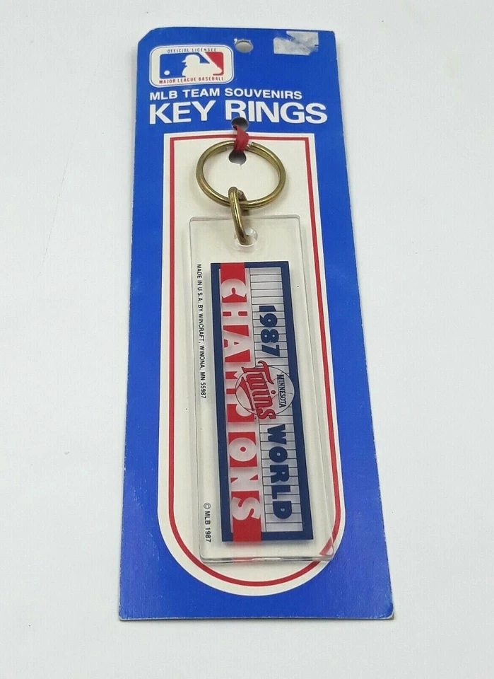 Minnesota Twins Vintage 1987 World Series Champions 5" Wide Lucite Keychain  - Image 2 of 4