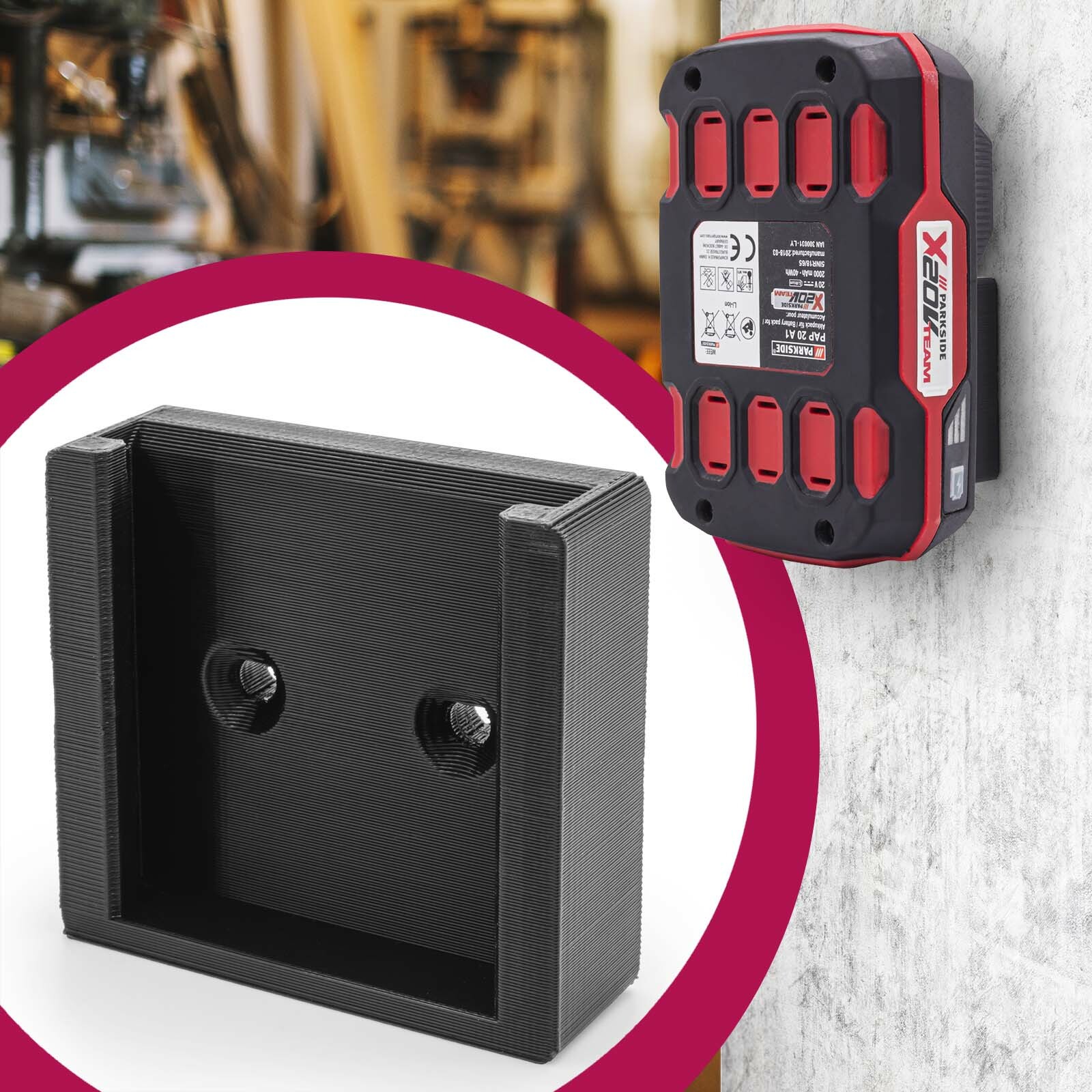 Battery Wall Mount 20V Battery Holder 