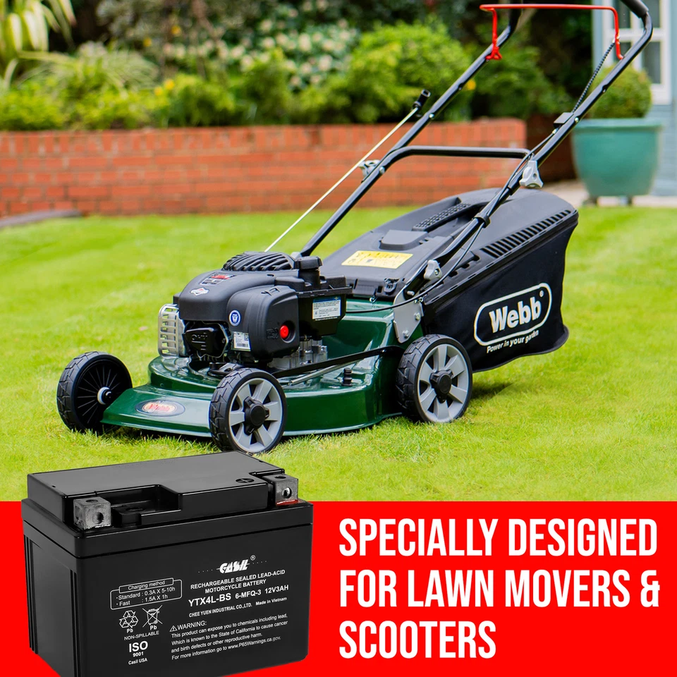 YTX4L-BS Motorcycle Battery Replacement for HONDA CRF125F 125CC 2014 - 2018 Foto 2 de 4