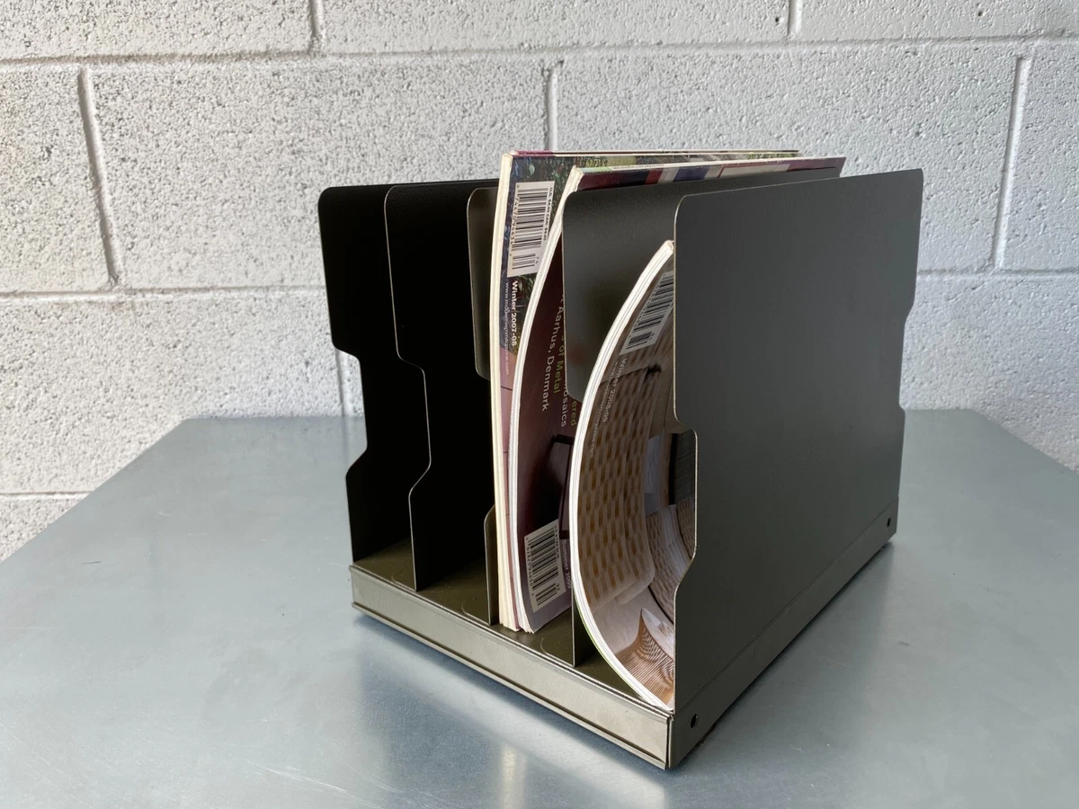 SOLD Slot Incline Desktop File Paper Organizer, Refinished, 53 OFF