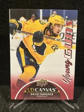2021-22 Upper Deck Series 1 David Farrance Young Guns Canvas Insert Card