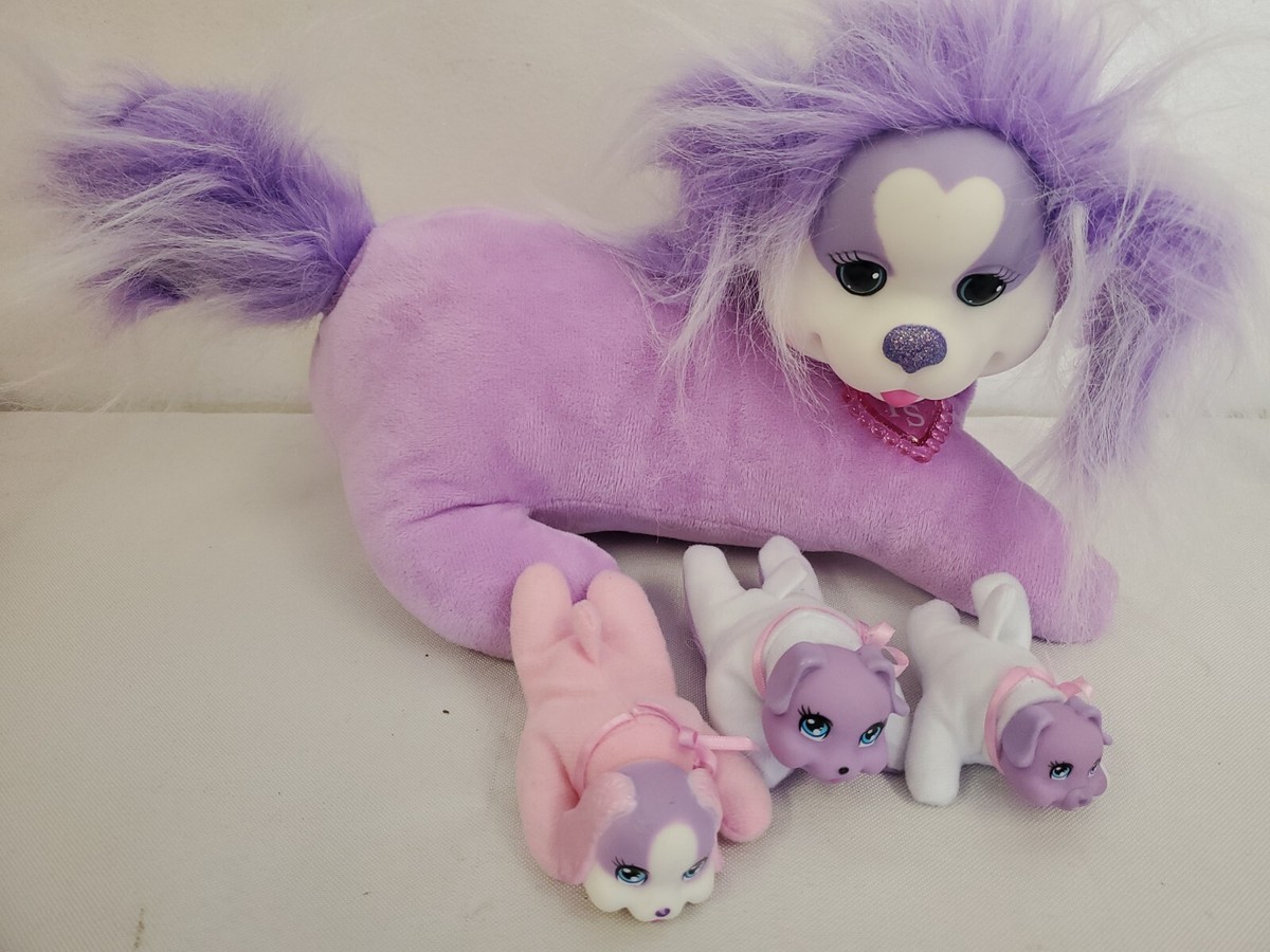 Puppy Surprise Plush Purple Dog w 3 Pups Babies- 2017 Ed Kaplan