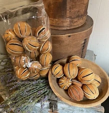 Primitive Whole Dried Orange Bowl Fillers Set of 3,6,10 or 20 Bag