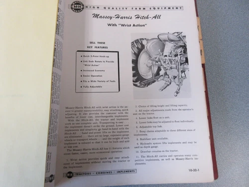 Massey Harris Hitch-All (3pt Hitch) Sales Sheets from Dealer Catalog 6 Page