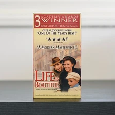 Life Is Beautiful VHS 1999 Miramax Roberto Benigni Blockbuster Pre-Viewed