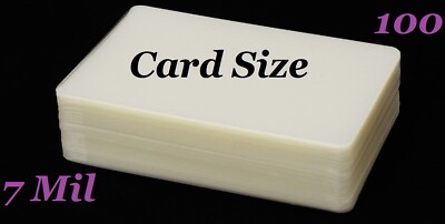lamination card sleeve 100-count Thermal Laminating Pouches 2-1/2 x 3-5/8-in x 5 Mil 2 sides Heat for Clear Gloss finish thru 2-1/4 x 3-3/8-in cards, School size, Round Corners Waterproof (64mm x Create your own laminated ID cards Advantus Vinyl ID Badge Holders