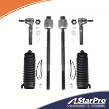 2WD Front Inner Outer Tie Rod + Boot for 1999-06 Chevy GMC Silverado Sierra 1500