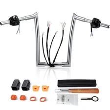 14'' Dyna Sportster Prewired Meathook Handlebar & Switch Kit for Harley 1996-'06