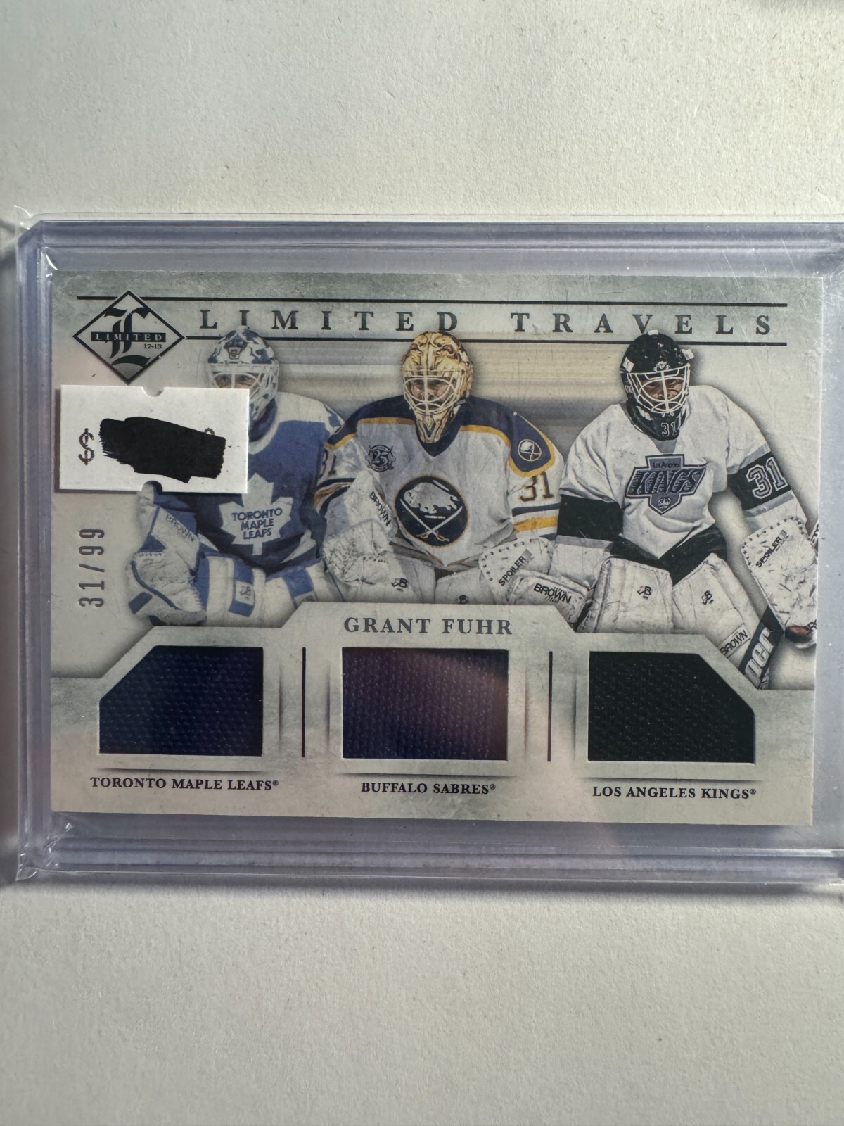 K243,605 -  2012-13 Limited Travels Triple Jerseys #TTGF Grant Fuhr #/99