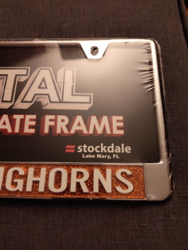 Telaio piastra in metallo Texas Longhorns Stockdale School College University - Foto 5 di 12