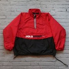 Vintage 90s Polo Sport Ralph Lauren Logo Pullover Jacket Size XL Flag